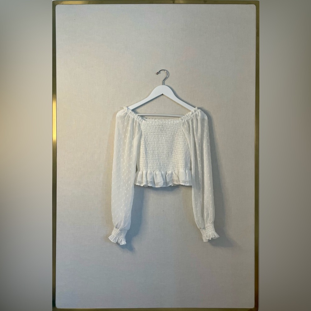 Bloomingdale's exclusive Aqua girl white top